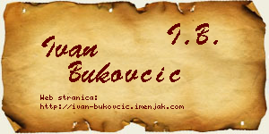 Ivan Bukovčić vizit kartica